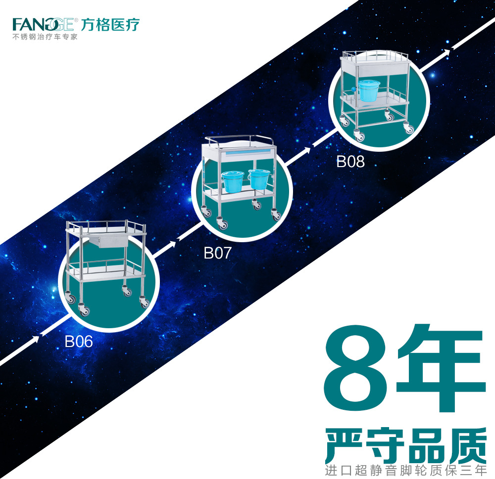 不銹鋼三款治療車