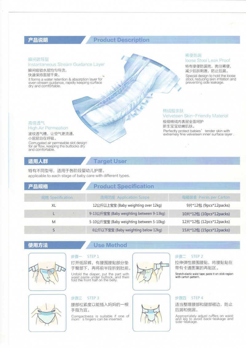 一次性護(hù)理墊，成人紙尿褲，嬰兒紙尿褲