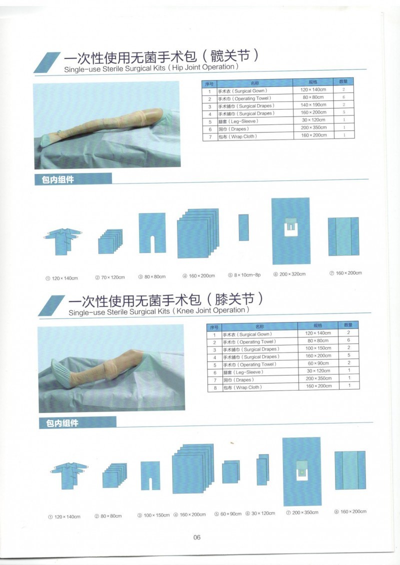 一次性無菌手術包，產(chǎn)包，介入手術包