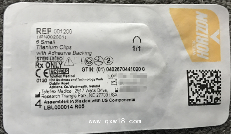 美國(guó)泰利福 Teleflex鈦釘、結(jié)扎釘001200
