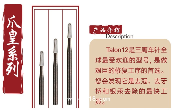 加拿大進口三鷹車針Talon 12破冠車針