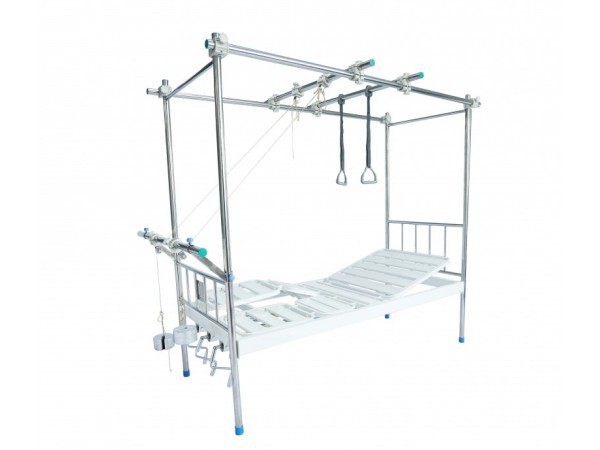 眾佳E17B多功能雙搖牽引床(不銹鋼床頭、 條式床面、分腿）