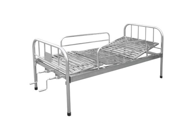 眾佳E18A全不銹鋼病床(全不銹鋼雙搖不銹鋼插式護(hù)欄）