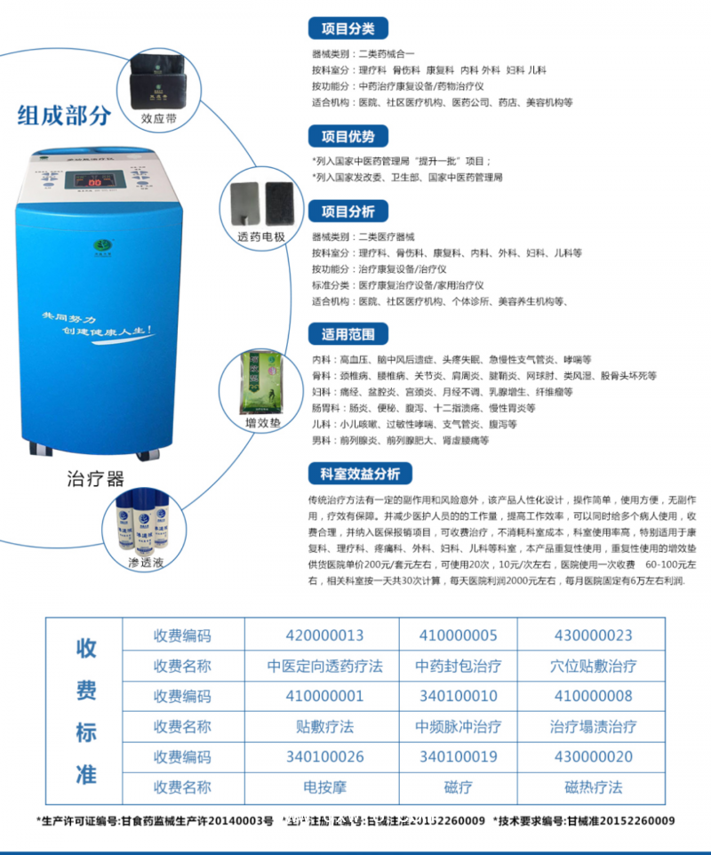 康遠(yuǎn)本草（多功能治療儀DGN-1C）；天水華大
