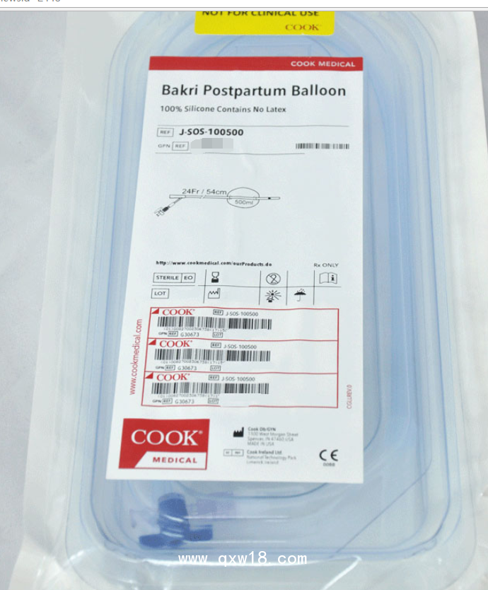 美國庫克Bakri 子宮填塞球囊導(dǎo)管J-SOS-100500