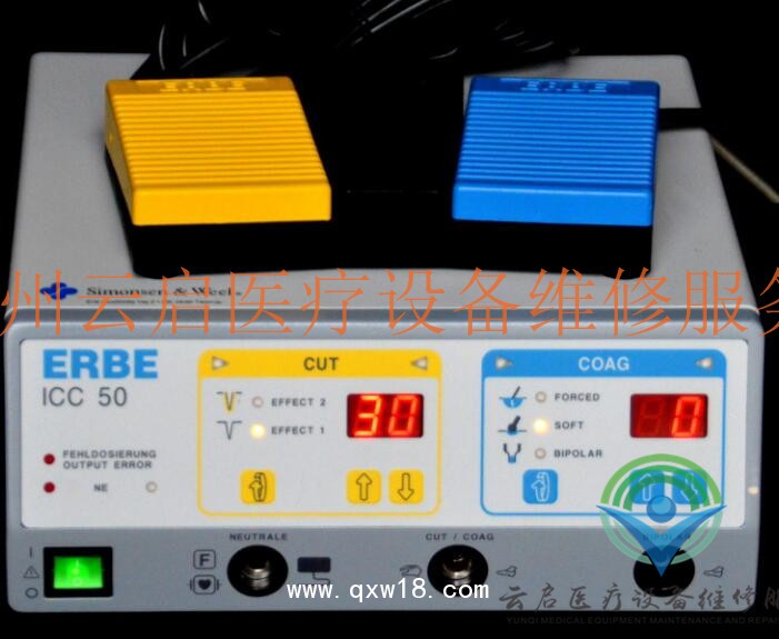 醫(yī)療器械維修愛博高頻電刀ERBE ICC300故障代碼E2