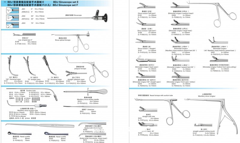 福澳 鼻竇鏡及配套手術(shù)器械