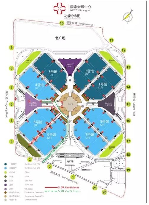 上海國(guó)家會(huì)展中心展位圖