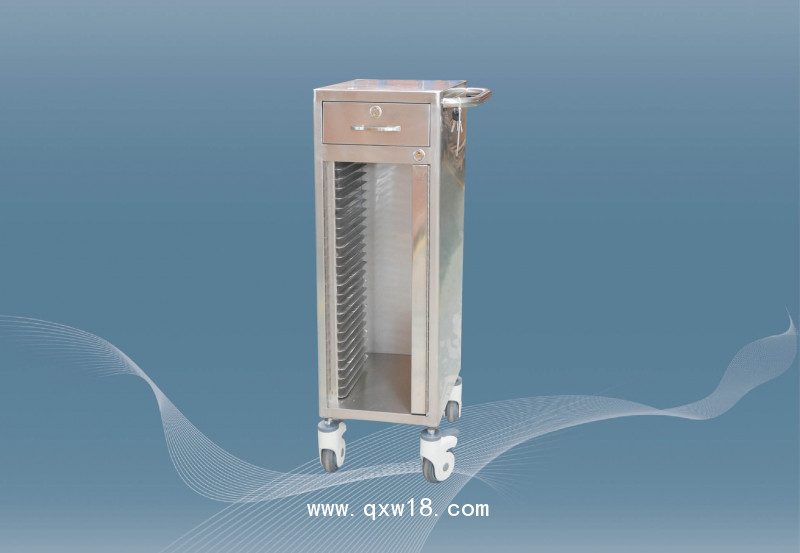 欣雨辰Y(jié)C-K14全不銹鋼病歷夾車 304不銹鋼醫(yī)用推車