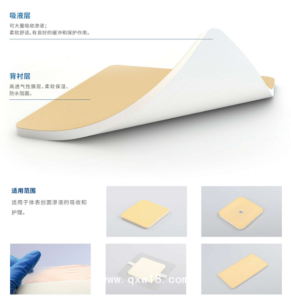 自粘性聚氨酯泡沫敷料（創(chuàng)傷、糖尿病足、褥瘡貼可OEM）