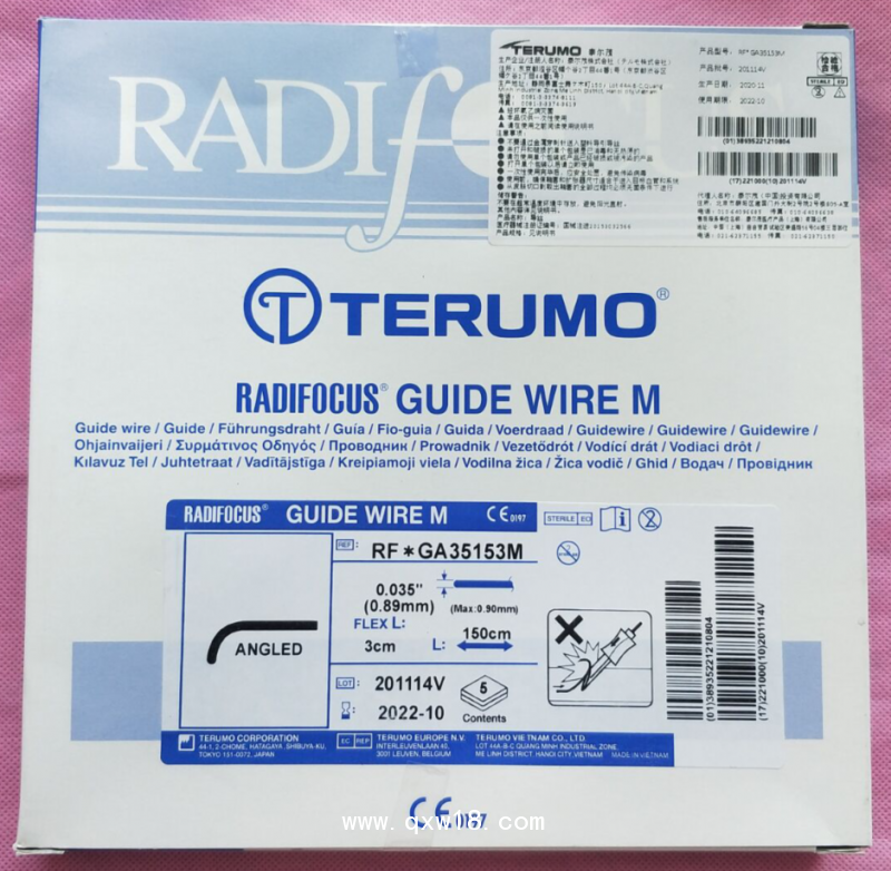 TERUMO泰爾茂超滑黑泥鰍造影導(dǎo)絲RF*GA35153M