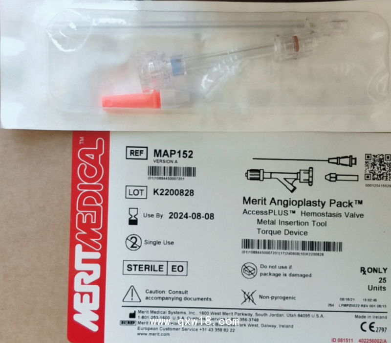 介入耗材美國MERIT血管成型術(shù)用套件麥瑞特Y閥MAP152