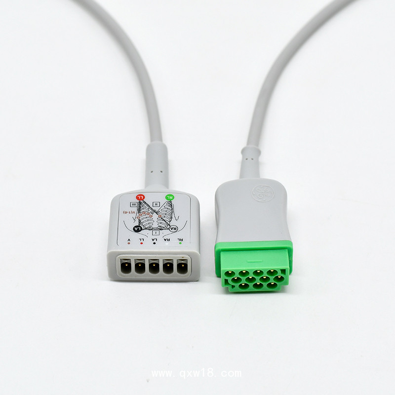 通用醫(yī)療-馬葵GE11針監(jiān)護儀心電主電纜導聯(lián)線五導分體主電纜