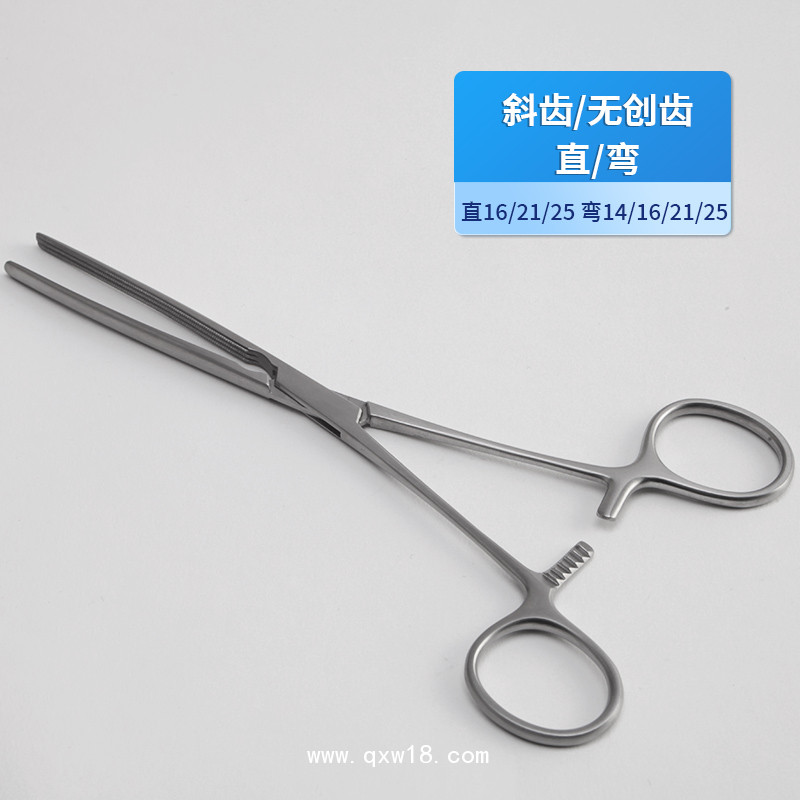 德國(guó)不銹鋼腸夾持鉗 基礎(chǔ)外科斜齒無(wú)創(chuàng)齒夾持鉗醫(yī)用鉗貝萊沃腸鉗