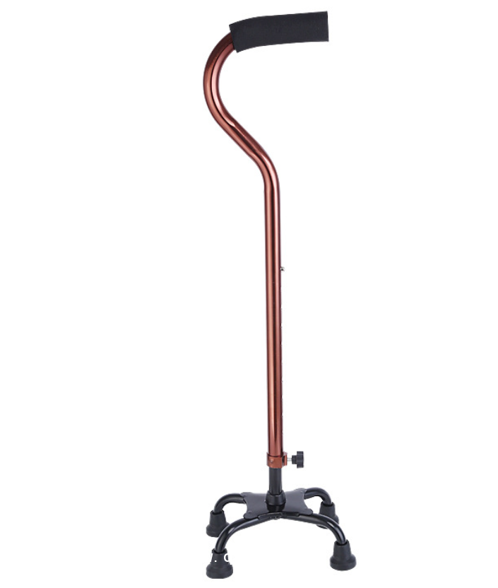 福祉康四角手杖 老年人腿腳不便鋁合金伸縮可調(diào)四腳手杖