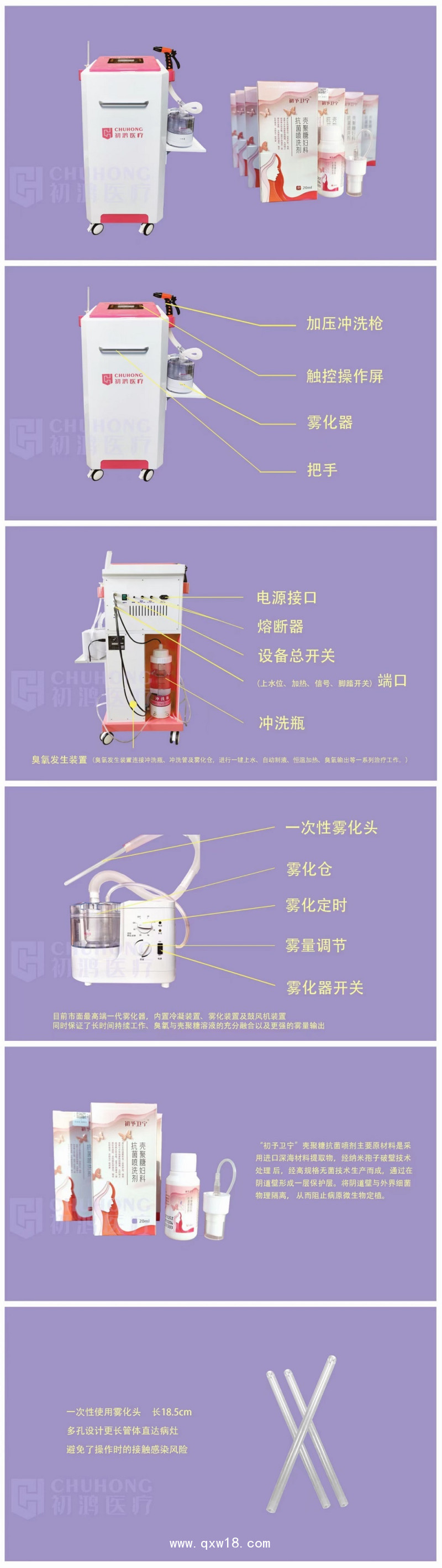 初鴻婦科產科臭氧治療儀 婦科三氧治療儀婦科臭氧霧化治療儀