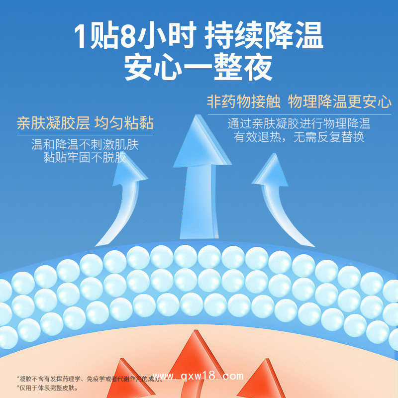 夏季降溫退燒神器散熱清涼冰貼學(xué)生軍訓(xùn)防暑提神冰涼 貼廠家直銷