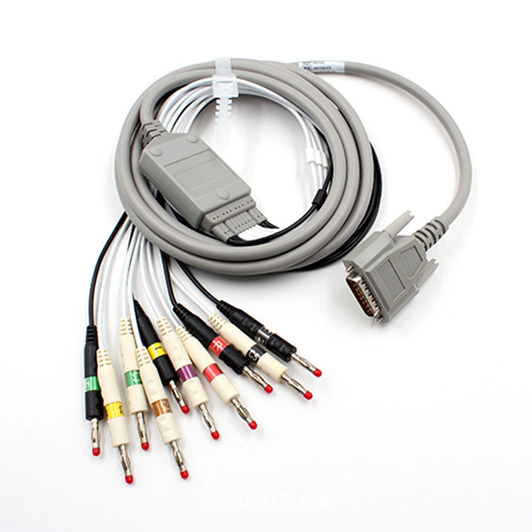 心電導(dǎo)聯(lián)線兼容各品牌三導(dǎo)五導(dǎo)監(jiān)護(hù)儀心電線導(dǎo)聯(lián)線扣子式夾子式