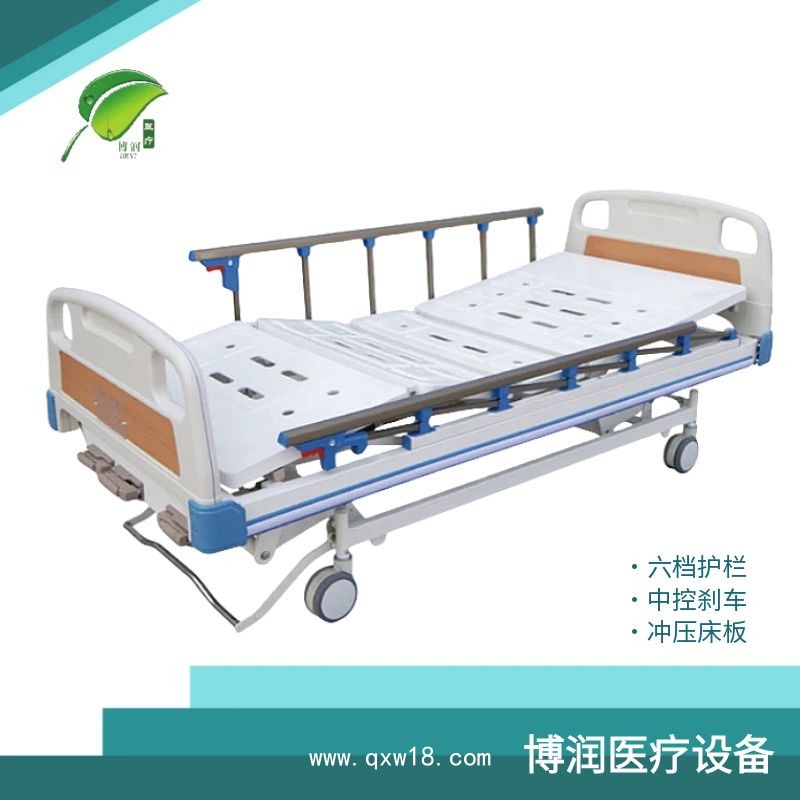 手動三搖病床 沖孔醫(yī)用護理床