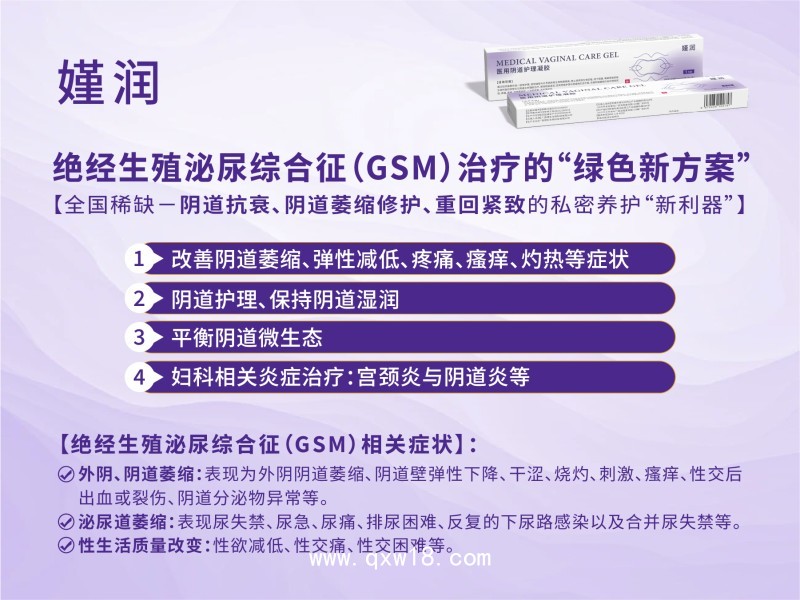 GSM絕經(jīng)陰道萎縮修護、陰道緊致潤滑專用凝膠嫤潤