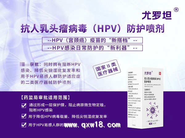高低危HPV防治專用噴劑男女通用，尤羅坦