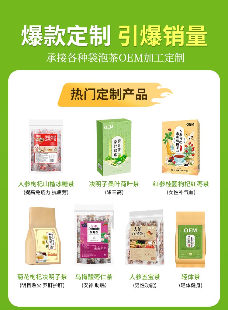 養(yǎng)生茶/袋泡茶/茶包/代用茶OEM代加工貼牌廠家