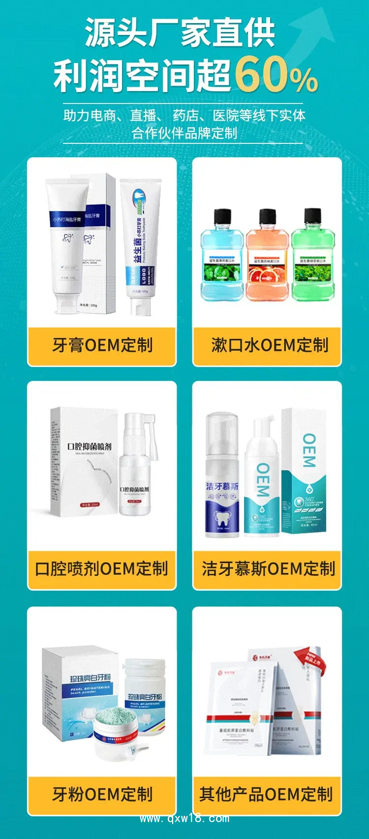 牙齒脫敏凝膠/醫(yī)用牙膏/械字號牙膏OEM貼牌代加工廠家